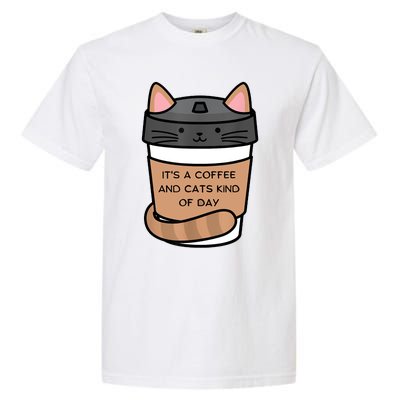 It's A Coffee And Cats Kind Of Day Garment-Dyed Heavyweight T-Shirt