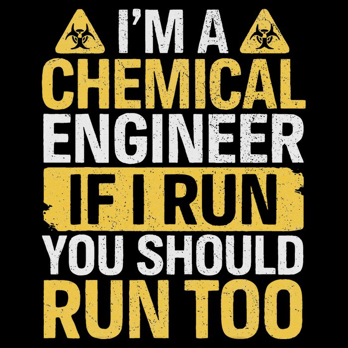 IM A Chemical Engineer If I Run You Should Run Too Funny Button