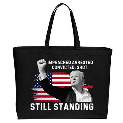 Impeached Arrested Convicted Shot Still Standing Cotton Canvas Jumbo Tote