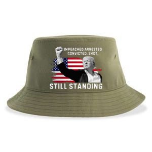 Impeached Arrested Convicted Shot Still Standing Sustainable Bucket Hat