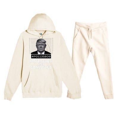 Impeached And Convicted Felon 45 Premium Hooded Sweatsuit Set