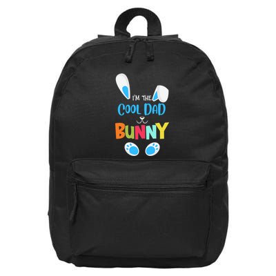 I'm A Cool Dad Bunny Cute Rabbit Ears Family Easter Day Father's Day 16 in Basic Backpack