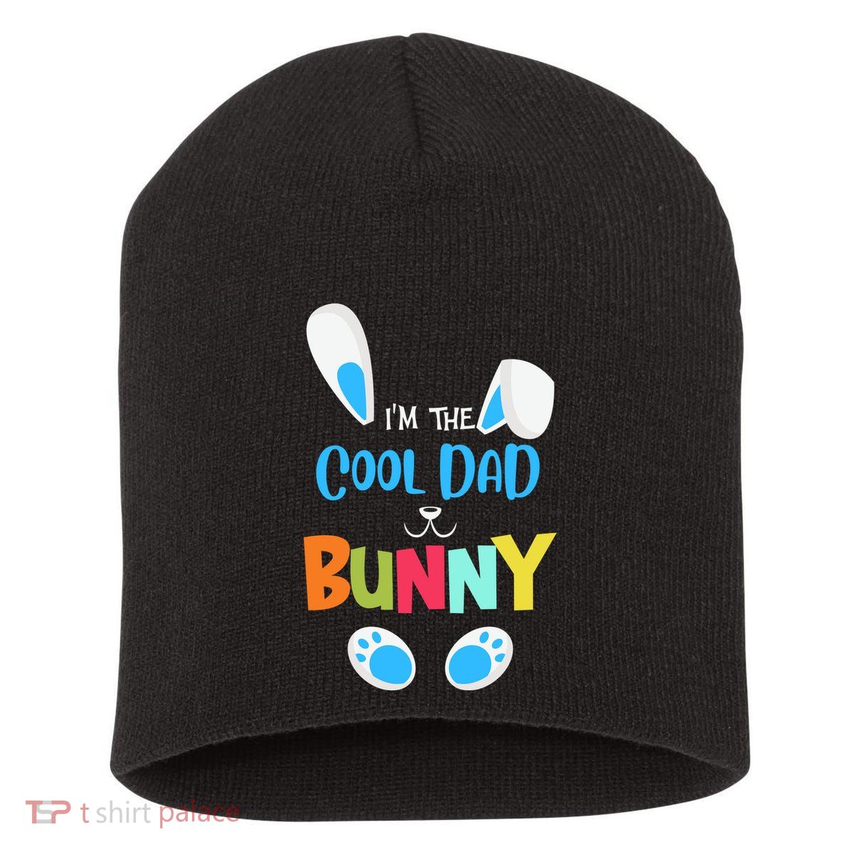 I'm A Cool Dad Bunny Cute Rabbit Ears Family Easter Day Father's Day Short Acrylic Beanie