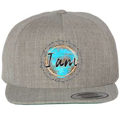 I Am Christian Bible Verses Wool Snapback Cap