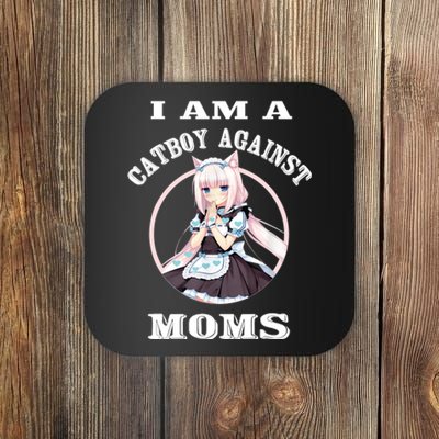 I'm A Cat Against Moms Funny Anime Otaku Japanese Coaster