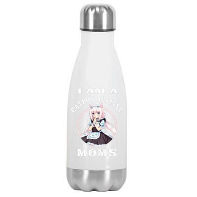 I'm A Cat Against Moms Funny Anime Otaku Japanese Stainless Steel Insulated Water Bottle