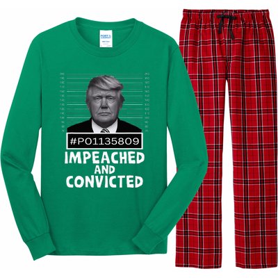 Impeached And Convicted Felon 45 Long Sleeve Pajama Set