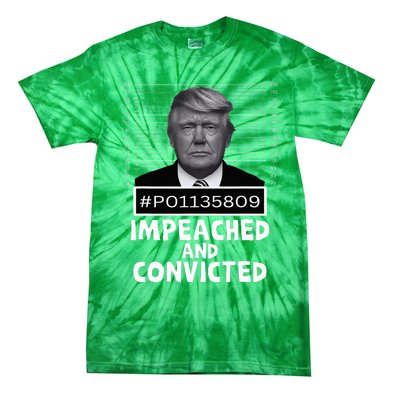 Impeached And Convicted Felon 45 Tie-Dye T-Shirt