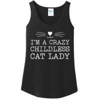 IM A Crazy Childless Cat Lady Funny 2024 Ladies Essential Tank