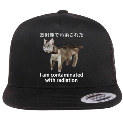 I Am Contaminated With Radiation Japanese Cat Meme Gift Flatbill Hat