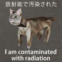 I Am Contaminated With Radiation Japanese Cat Meme Gift Cotton Canvas Backpack