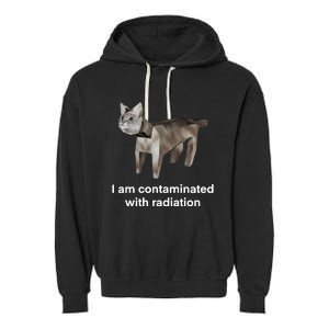 I Am Contaminated Funny Cat Meme Garment-Dyed Fleece Hoodie