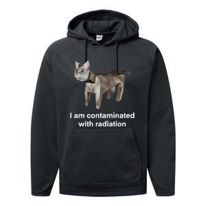 I Am Contaminated Funny Cat Meme Performance Fleece Hoodie