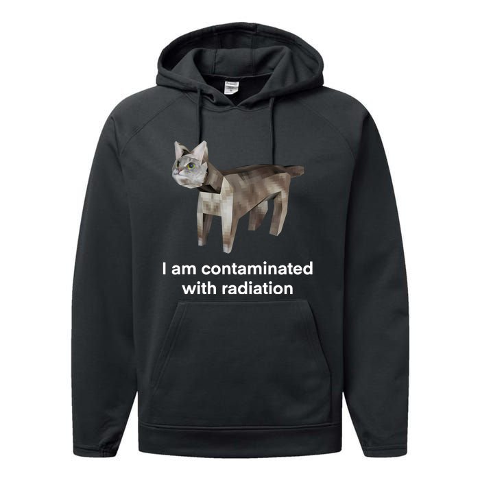 I Am Contaminated Funny Cat Meme Performance Fleece Hoodie