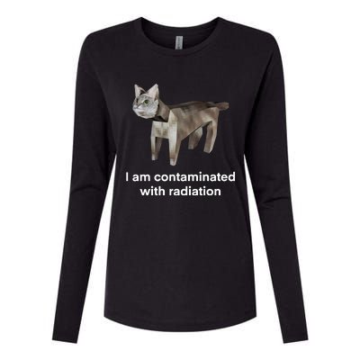 I Am Contaminated Funny Cat Meme Womens Cotton Relaxed Long Sleeve T-Shirt