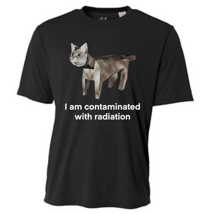 I Am Contaminated Funny Cat Meme Cooling Performance Crew T-Shirt