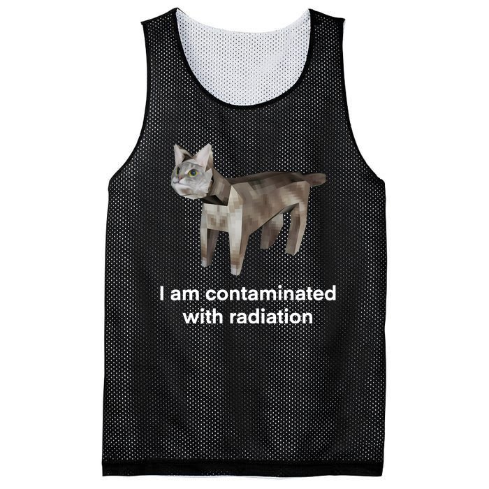 I Am Contaminated Funny Cat Meme Mesh Reversible Basketball Jersey Tank