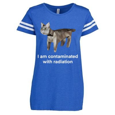 I Am Contaminated Funny Cat Meme Enza Ladies Jersey Football T-Shirt