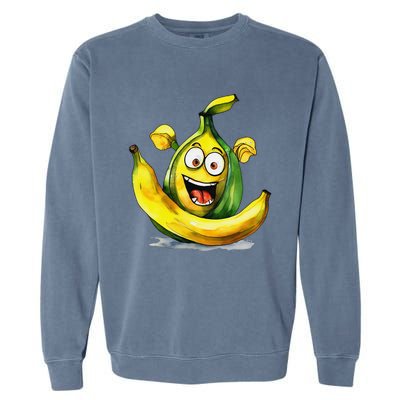 IM A Crazy Banana Costume Halloween Yellow Funny Garment-Dyed Sweatshirt