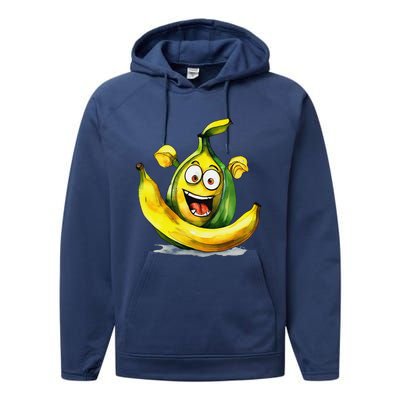 IM A Crazy Banana Costume Halloween Yellow Funny Performance Fleece Hoodie