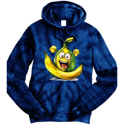 IM A Crazy Banana Costume Halloween Yellow Funny Tie Dye Hoodie