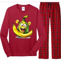 IM A Crazy Banana Costume Halloween Yellow Funny Long Sleeve Pajama Set