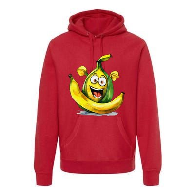 IM A Crazy Banana Costume Halloween Yellow Funny Premium Hoodie