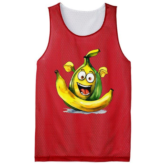 IM A Crazy Banana Costume Halloween Yellow Funny Mesh Reversible Basketball Jersey Tank