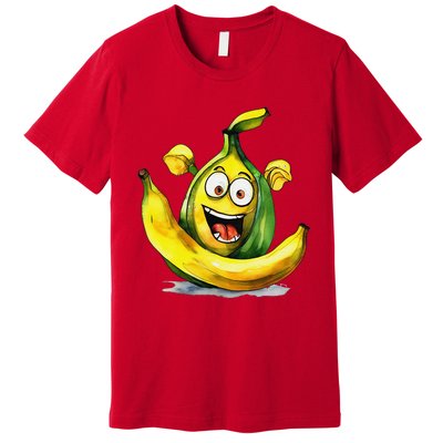 IM A Crazy Banana Costume Halloween Yellow Funny Premium T-Shirt