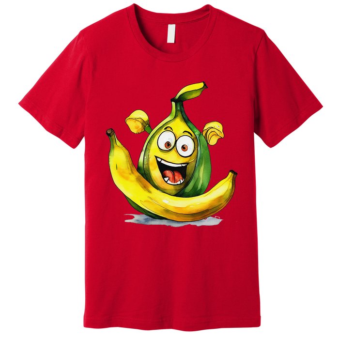 IM A Crazy Banana Costume Halloween Yellow Funny Premium T-Shirt