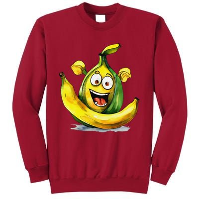 IM A Crazy Banana Costume Halloween Yellow Funny Tall Sweatshirt