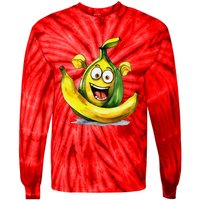 IM A Crazy Banana Costume Halloween Yellow Funny Tie-Dye Long Sleeve Shirt