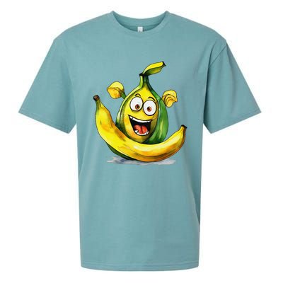 IM A Crazy Banana Costume Halloween Yellow Funny Sueded Cloud Jersey T-Shirt