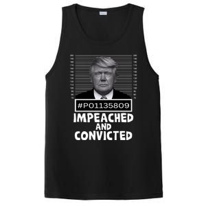 Impeached And Convicted Felon 45 Funny Anti Trump Mugshot PosiCharge Competitor Tank