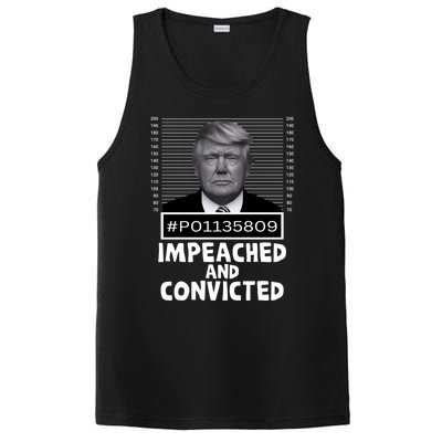 Impeached And Convicted Felon 45 Funny Anti Trump Mugshot PosiCharge Competitor Tank