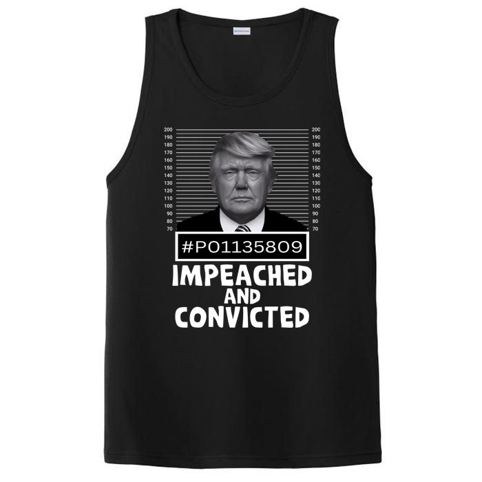 Impeached And Convicted Felon 45 Funny Anti Trump Mugshot PosiCharge Competitor Tank