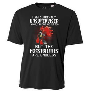 I Am Currently Unsupervised Funny Sayings Cooling Performance Crew T-Shirt