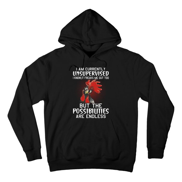 I Am Currently Unsupervised Funny Sayings Hoodie