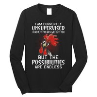 I Am Currently Unsupervised Funny Sayings Long Sleeve Shirt