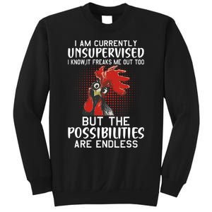 I Am Currently Unsupervised Funny Sayings Sweatshirt