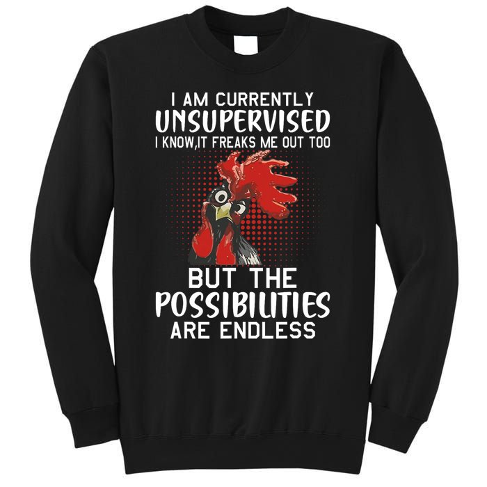 I Am Currently Unsupervised Funny Sayings Sweatshirt