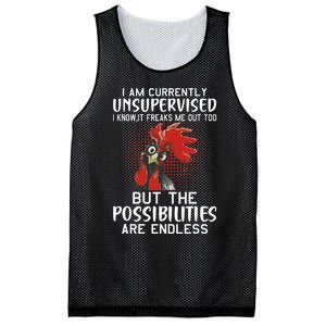 I Am Currently Unsupervised Funny Sayings Mesh Reversible Basketball Jersey Tank