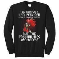 I Am Currently Unsupervised Funny Sayings Tall Sweatshirt