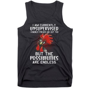 I Am Currently Unsupervised Funny Sayings Tank Top