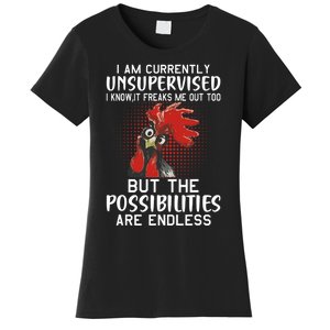 I Am Currently Unsupervised Funny Sayings Women's T-Shirt