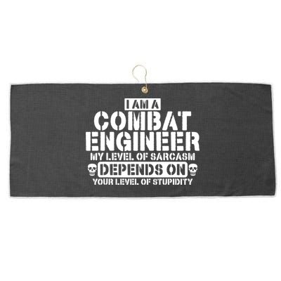Im A Combat Engineer Funny Combat Engineering Large Microfiber Waffle Golf Towel