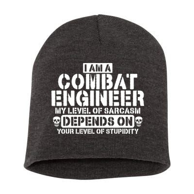 Im A Combat Engineer Funny Combat Engineering Short Acrylic Beanie