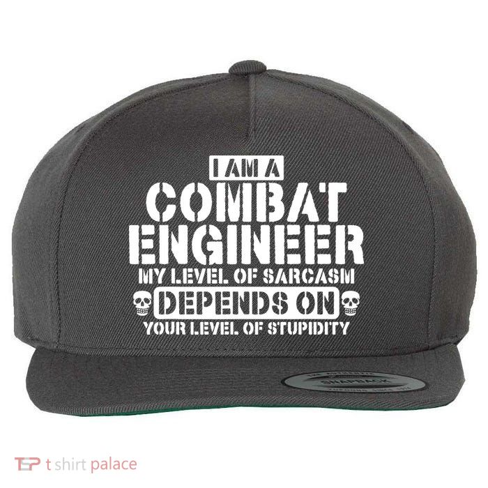 Im A Combat Engineer Funny Combat Engineering Wool Snapback Cap