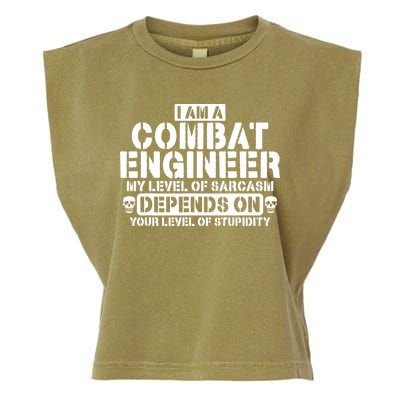 Im A Combat Engineer Funny Combat Engineering Garment-Dyed Women's Muscle Tee