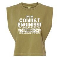 Im A Combat Engineer Funny Combat Engineering Garment-Dyed Women's Muscle Tee